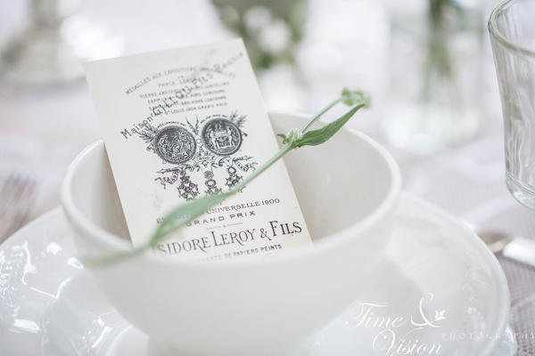 Tischdekoration im Wintergarten